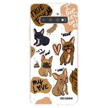 Picasee silikónový prehľadný obal pre Samsung Galaxy S10 Plus G975 - Frenchies