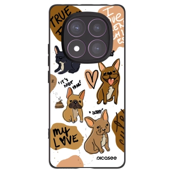 Picasee silikónový čierny obal pre Xiaomi Redmi Note 14 Pro 4G - Frenchies