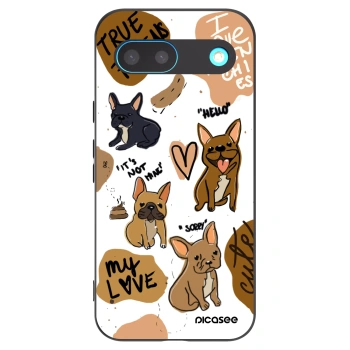 Picasee silikónový čierny obal pre Google Pixel 8 - Frenchies