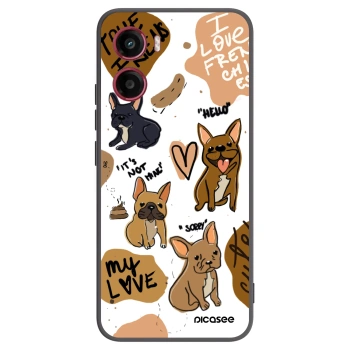 Picasee silikónový čierny obal pre Motorola Moto G05 - Frenchies