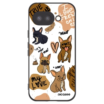 Picasee silikónový čierny obal pre Google Pixel 9a - Frenchies