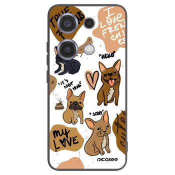 Picasee silikónový čierny obal pre Xiaomi Redmi Note 14S - Frenchies