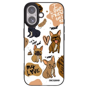 Picasee silikónový čierny obal pre Apple iPhone 17 - Frenchies