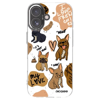 Picasee silikónový prehľadný obal pre Apple iPhone 17 - Frenchies