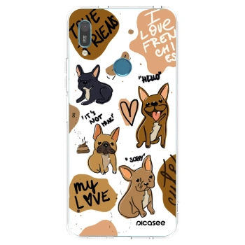 Picasee silikónový prehľadný obal pre Huawei Y6 2019 - Frenchies
