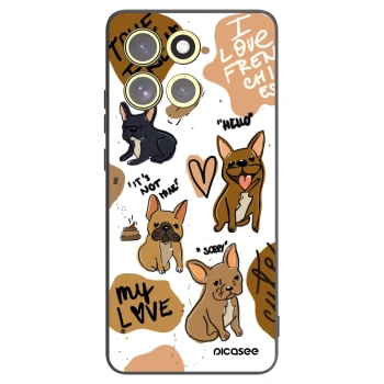 Picasee silikónový čierny obal pre Motorola Moto G86 5G - Frenchies