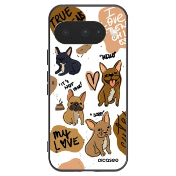 Picasee silikónový čierny obal pre Google Pixel 10 - Frenchies