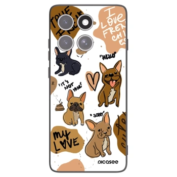 Picasee silikónový čierny obal pre Motorola Edge 60 Fusion - Frenchies