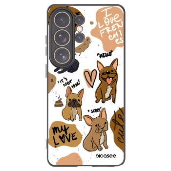 Picasee silikónový čierny obal pre Samsung Galaxy S26 Ultra - Frenchies
