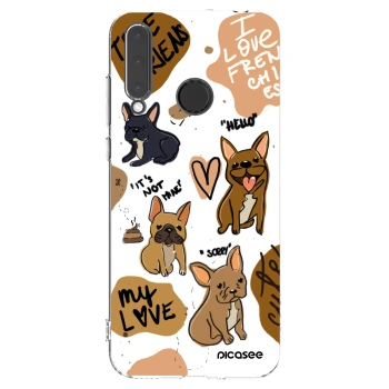 Picasee silikónový prehľadný obal pre Honor 20 Lite - Frenchies