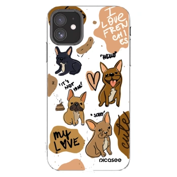 Picasee silikónový prehľadný obal pre Apple iPhone 11 - Frenchies