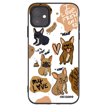 Picasee silikónový čierny obal pre Apple iPhone 11 - Frenchies