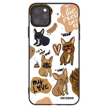 Picasee silikónový čierny obal pre Apple iPhone 11 Pro Max - Frenchies