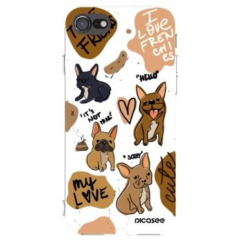 Picasee silikónový prehľadný obal pre Apple iPhone 8 - Frenchies