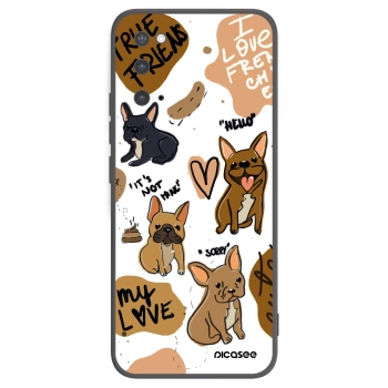 Picasee silikónový čierny obal pre Samsung Galaxy S20 G980F - Frenchies