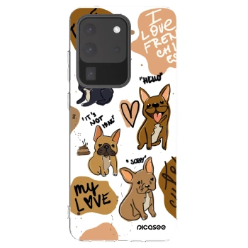 Picasee silikónový prehľadný obal pre Samsung Galaxy S20 Ultra 5G G988F - Frenchies