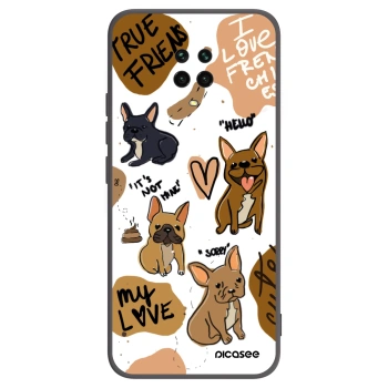 Picasee silikónový čierny obal pre Xiaomi Redmi Note 9 Pro - Frenchies