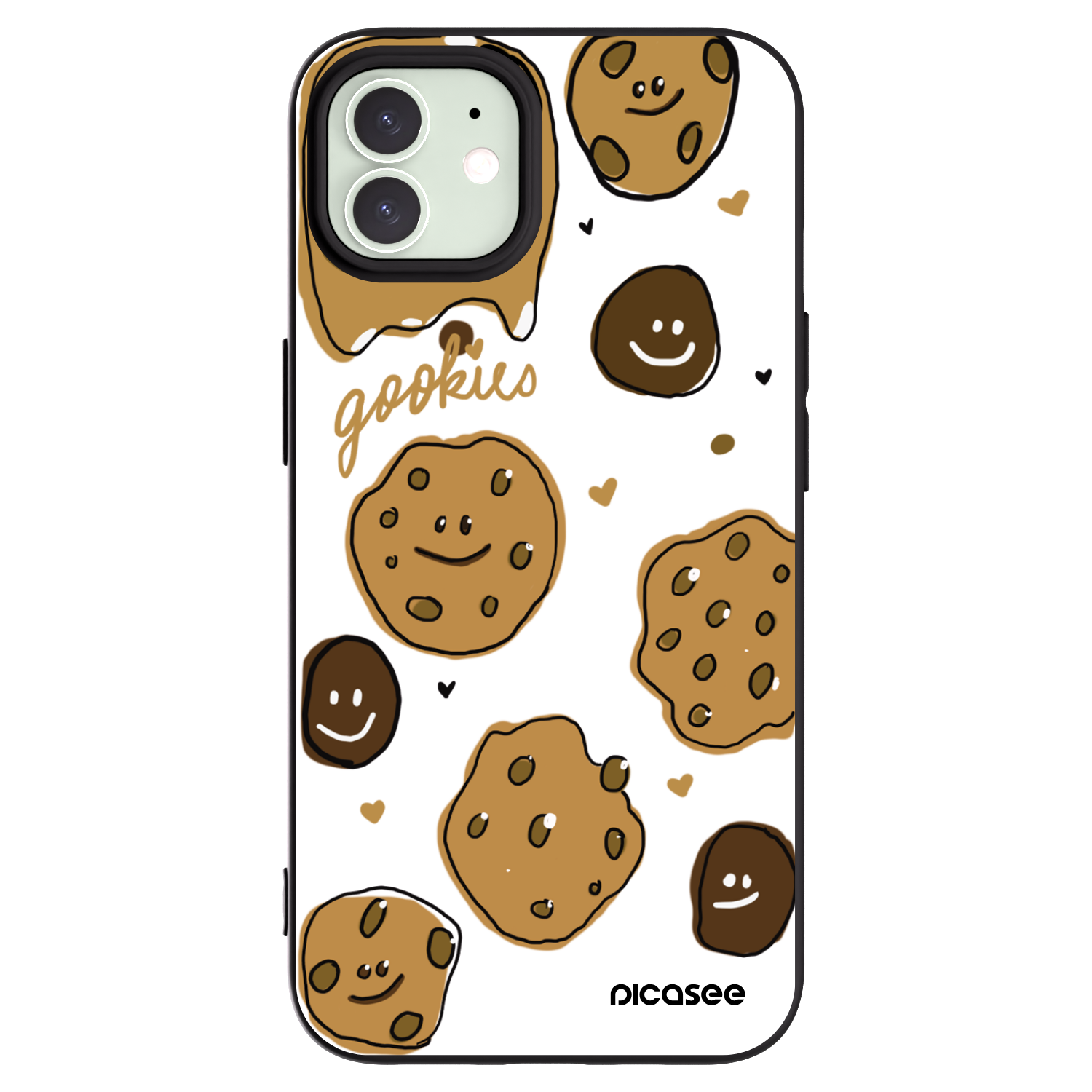 Picasee silikónový čierny obal pre Apple iPhone 12 - Gookies