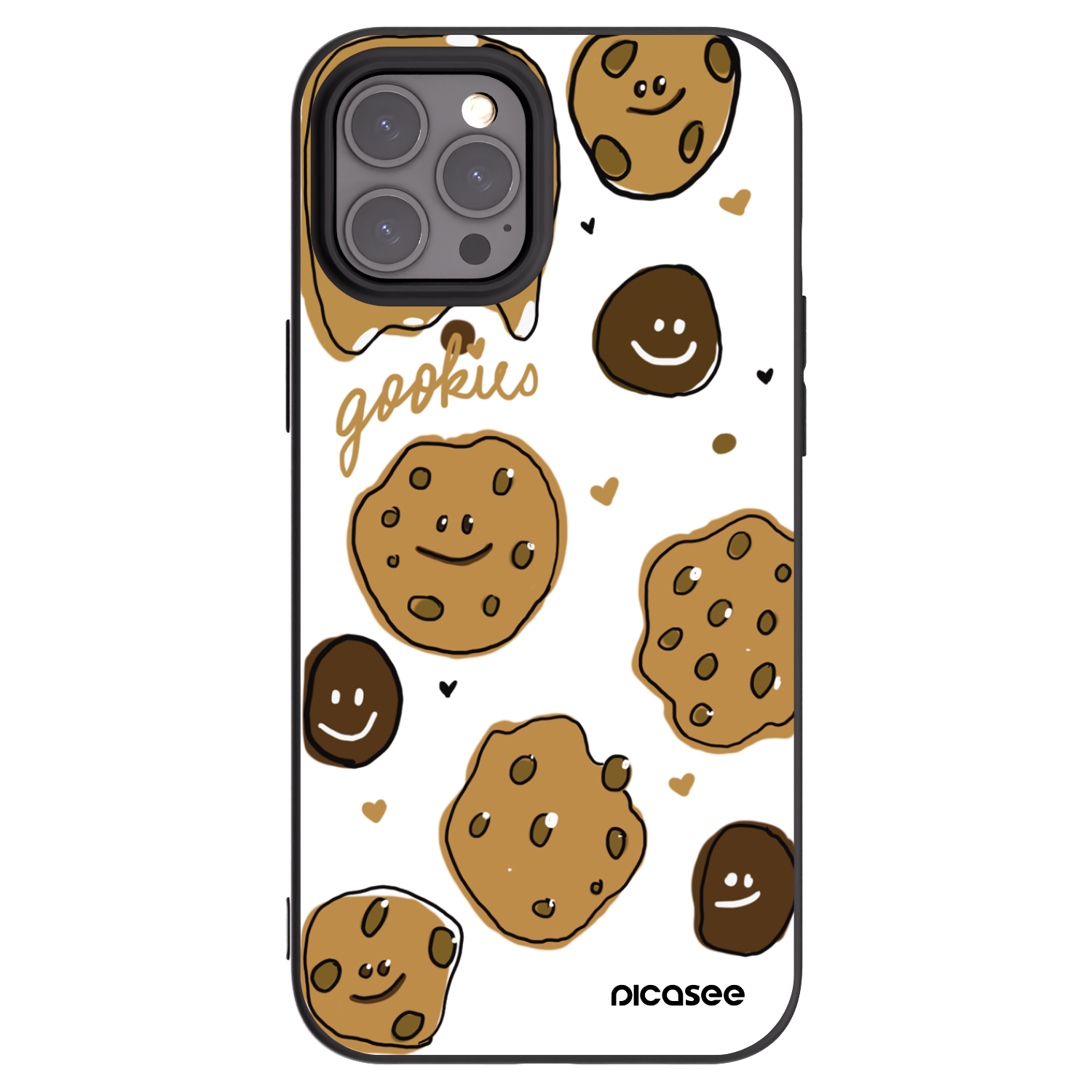 Silikónový čierny obal pre Apple iPhone 12 Pro Max - Gookies