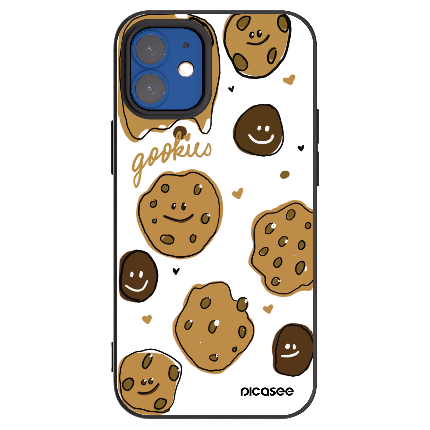 Picasee silikónový čierny obal pre Apple iPhone 12 mini - Gookies
