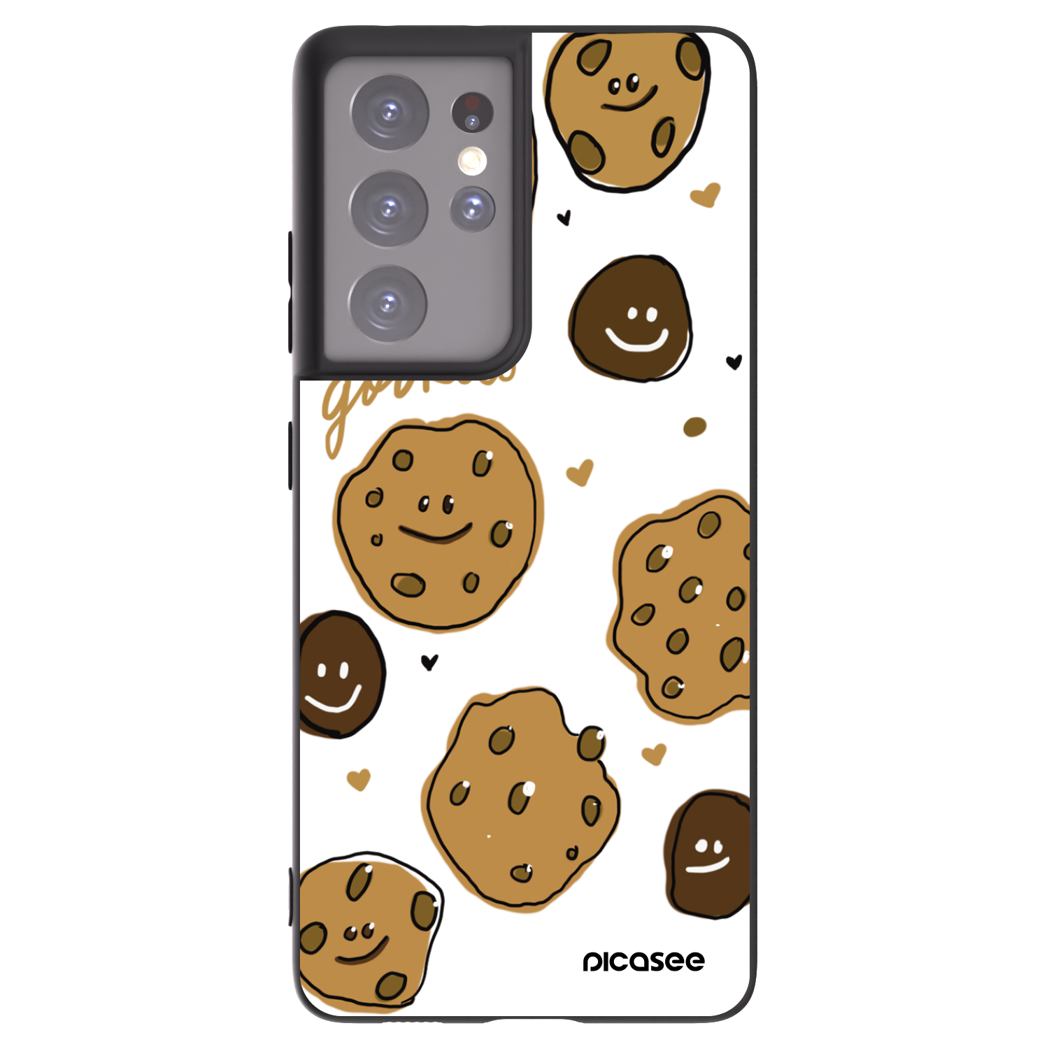 Picasee silikónový čierny obal pre Samsung Galaxy S21 Ultra 5G G998B - Gookies