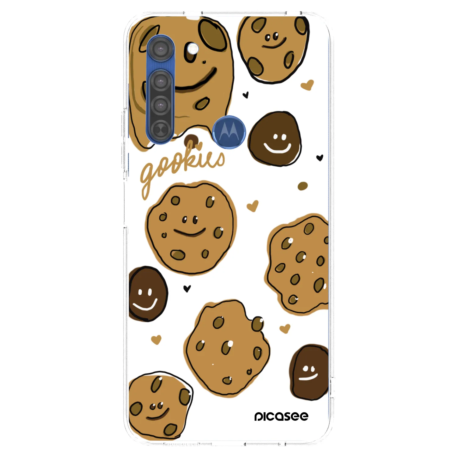 Picasee silikónový prehľadný obal pre Motorola Moto G8 - Gookies