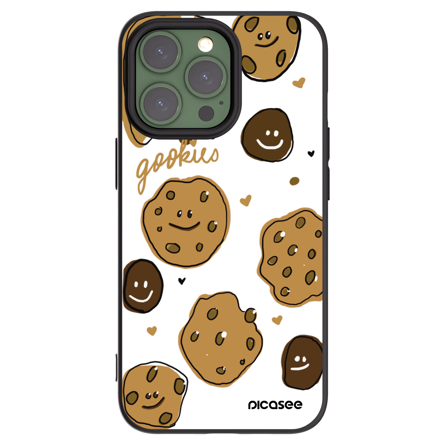 Silikónový čierny obal pre Apple iPhone 13 Pro - Gookies