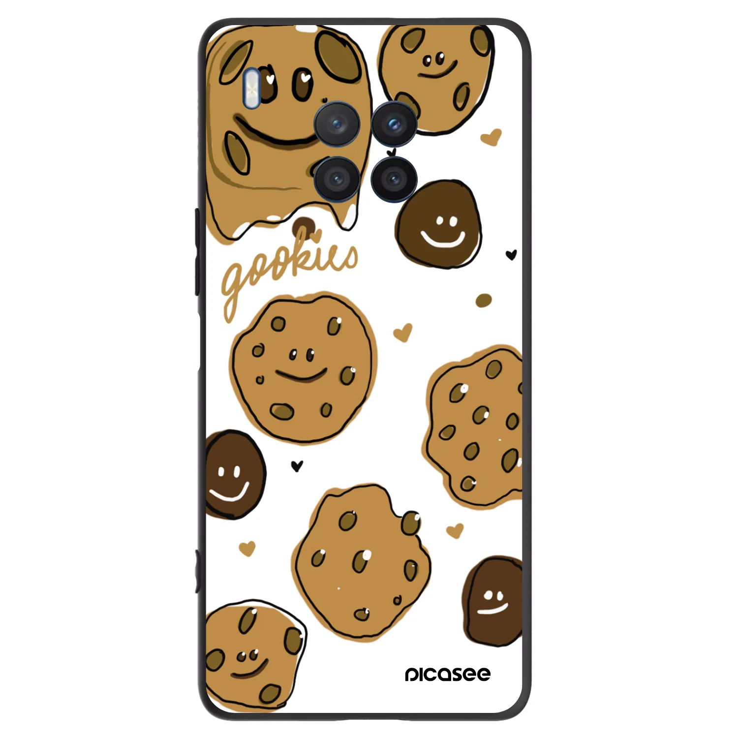 Picasee silikónový čierny obal pre Honor 50 Lite - Gookies