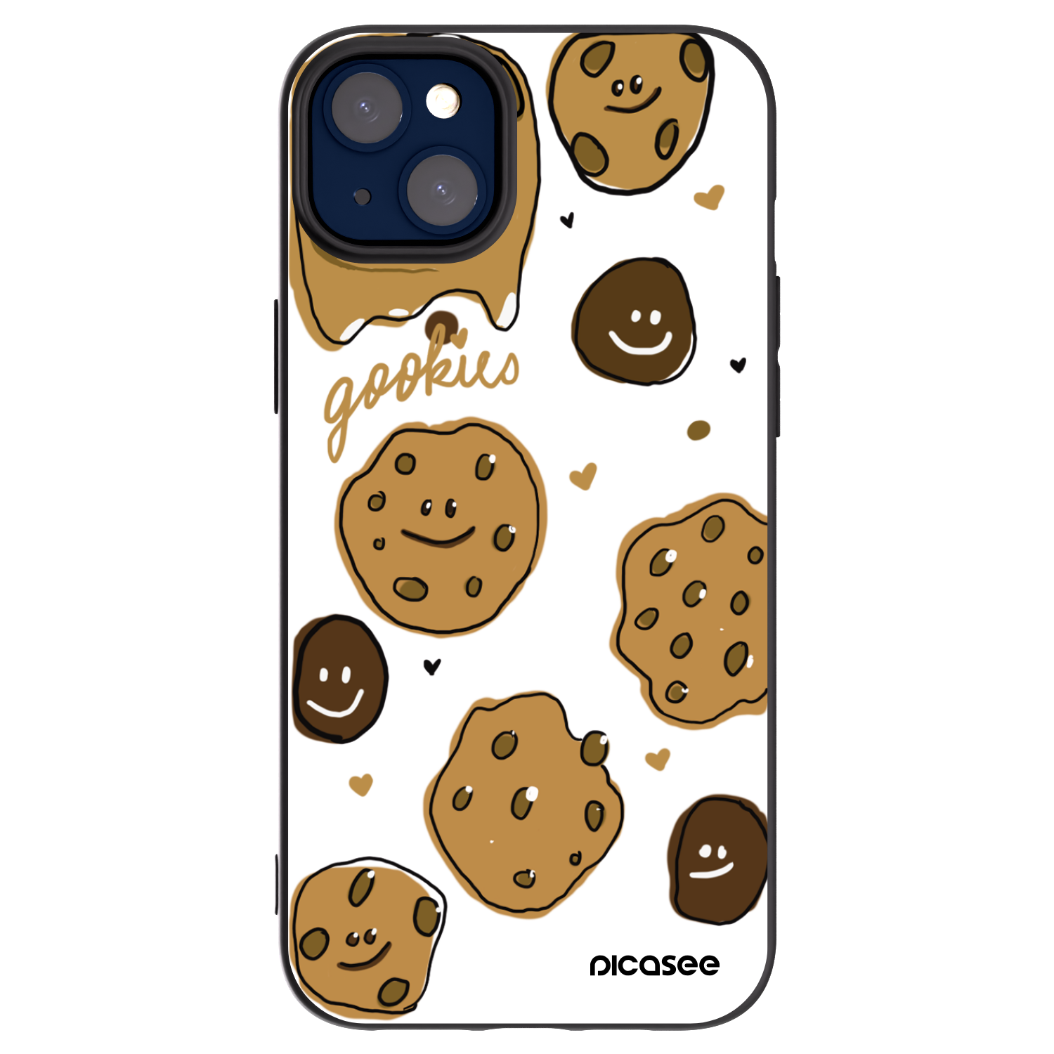 Picasee silikónový čierny obal pre Apple iPhone 14 Plus - Gookies