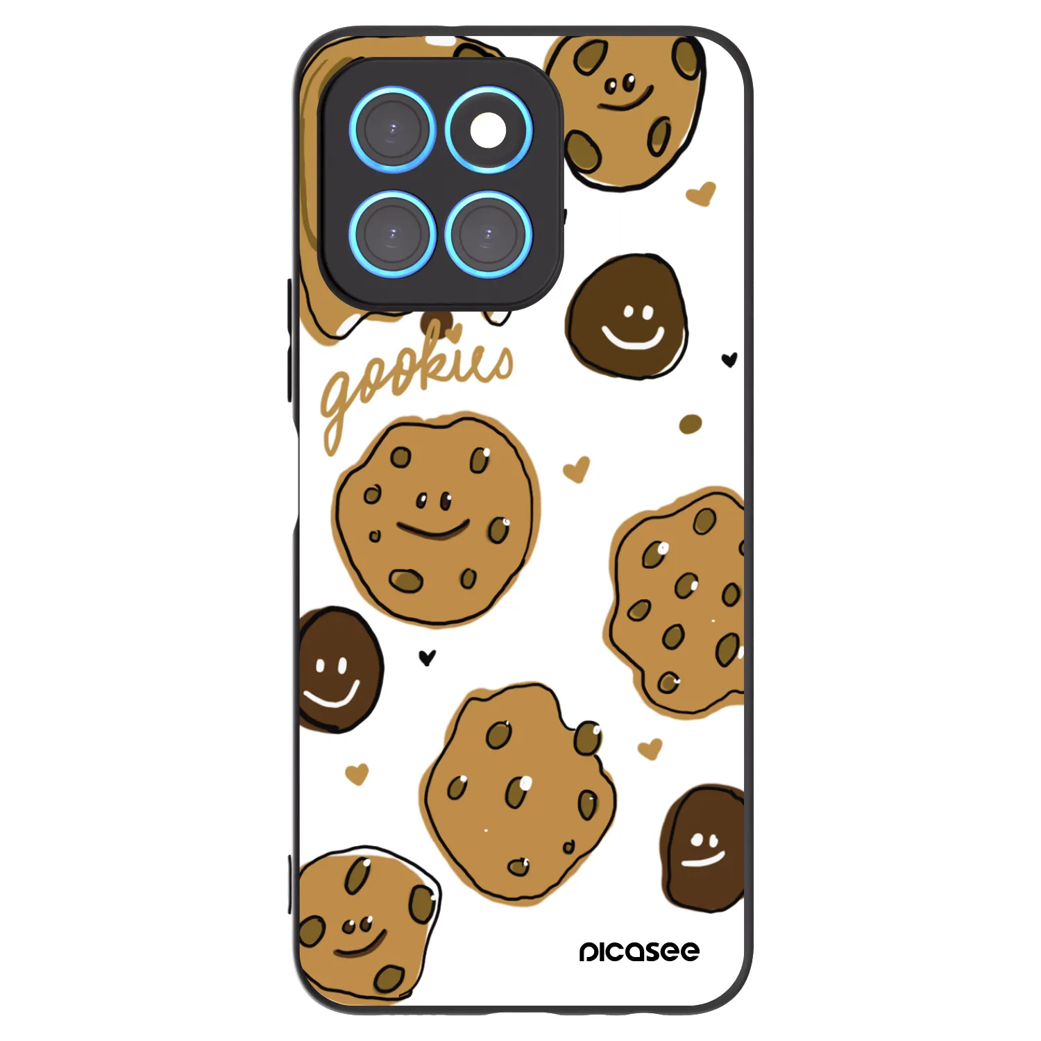 Picasee silikónový čierny obal pre Honor X8 5G - Gookies