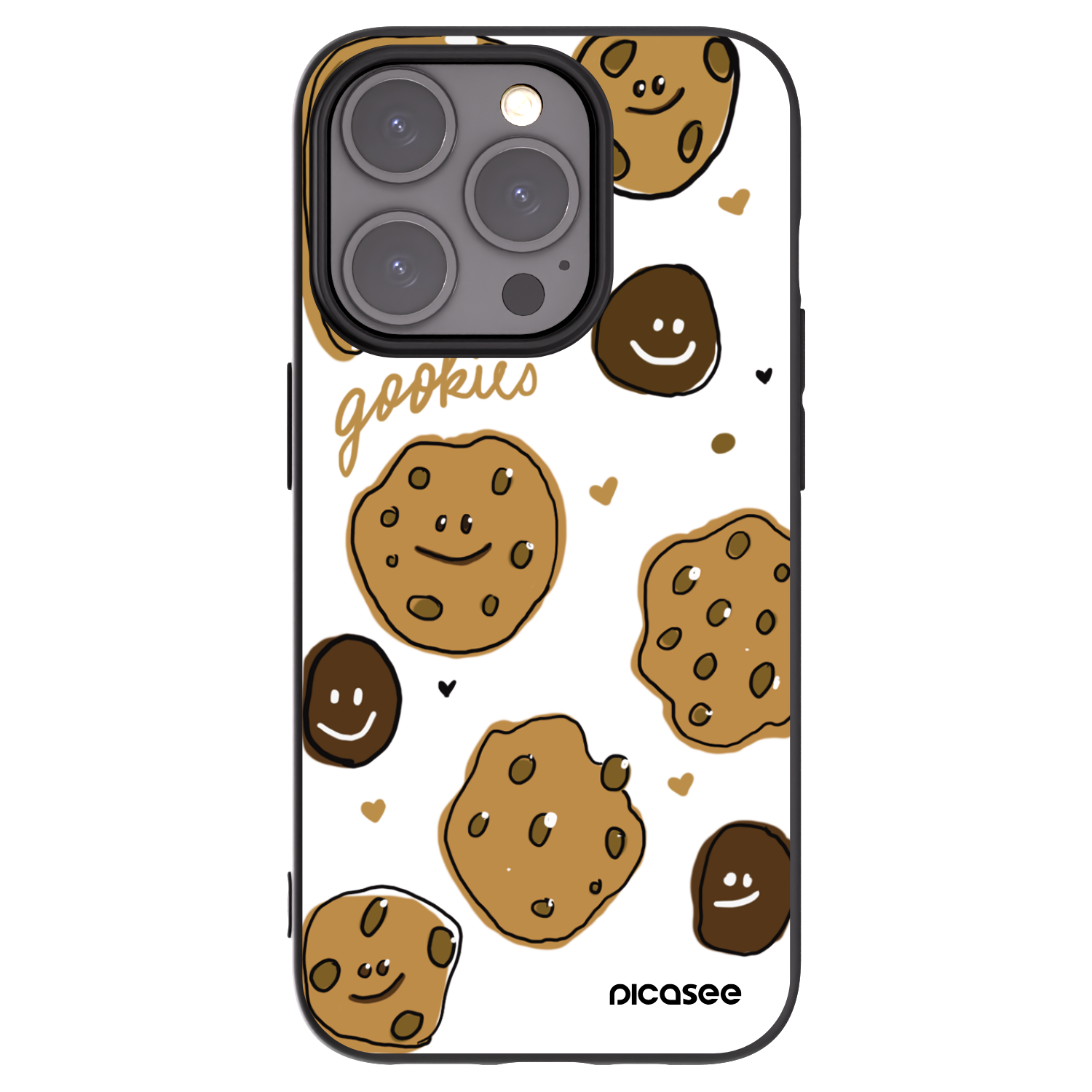 Silikónový čierny obal pre Apple iPhone 15 Pro - Gookies