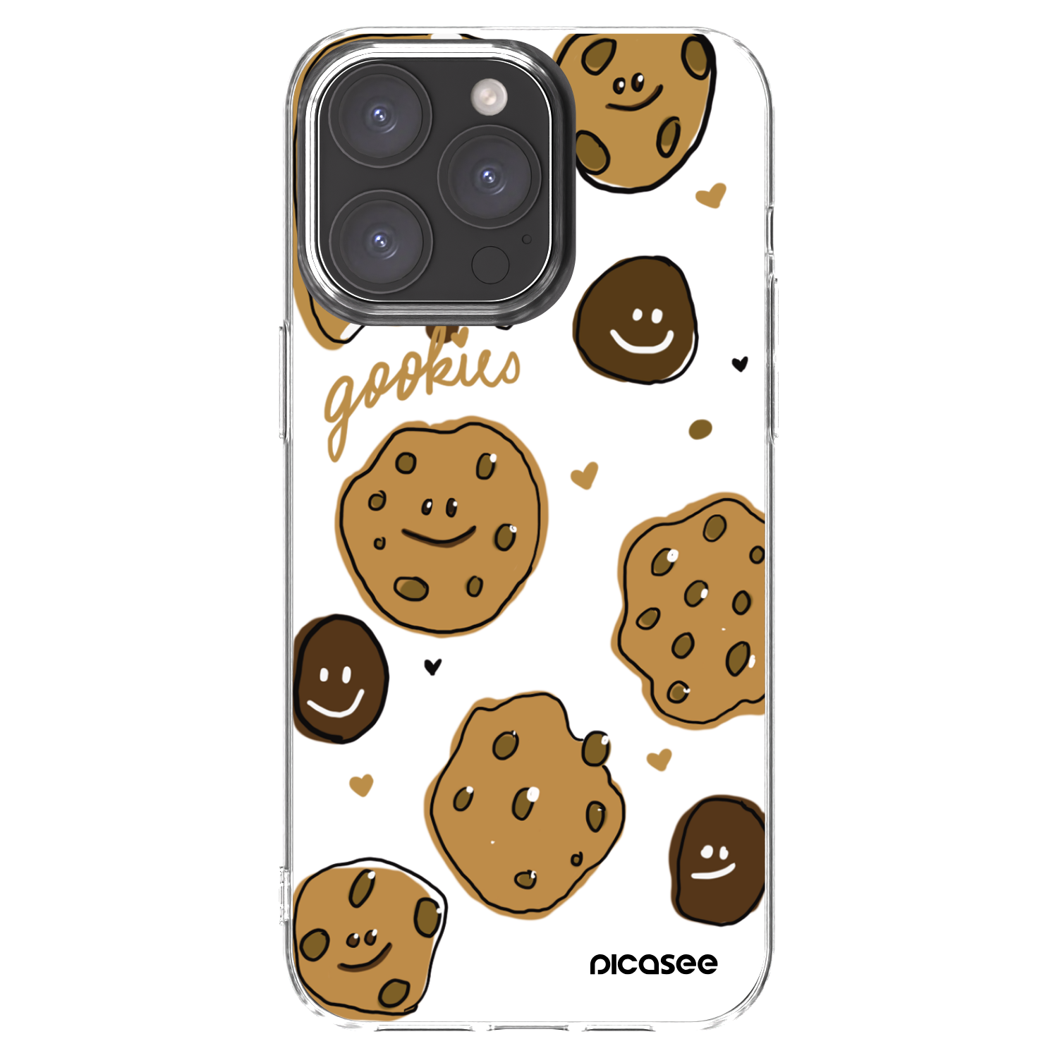 Picasee silikónový prehľadný obal pre Apple iPhone 15 Pro Max - Gookies