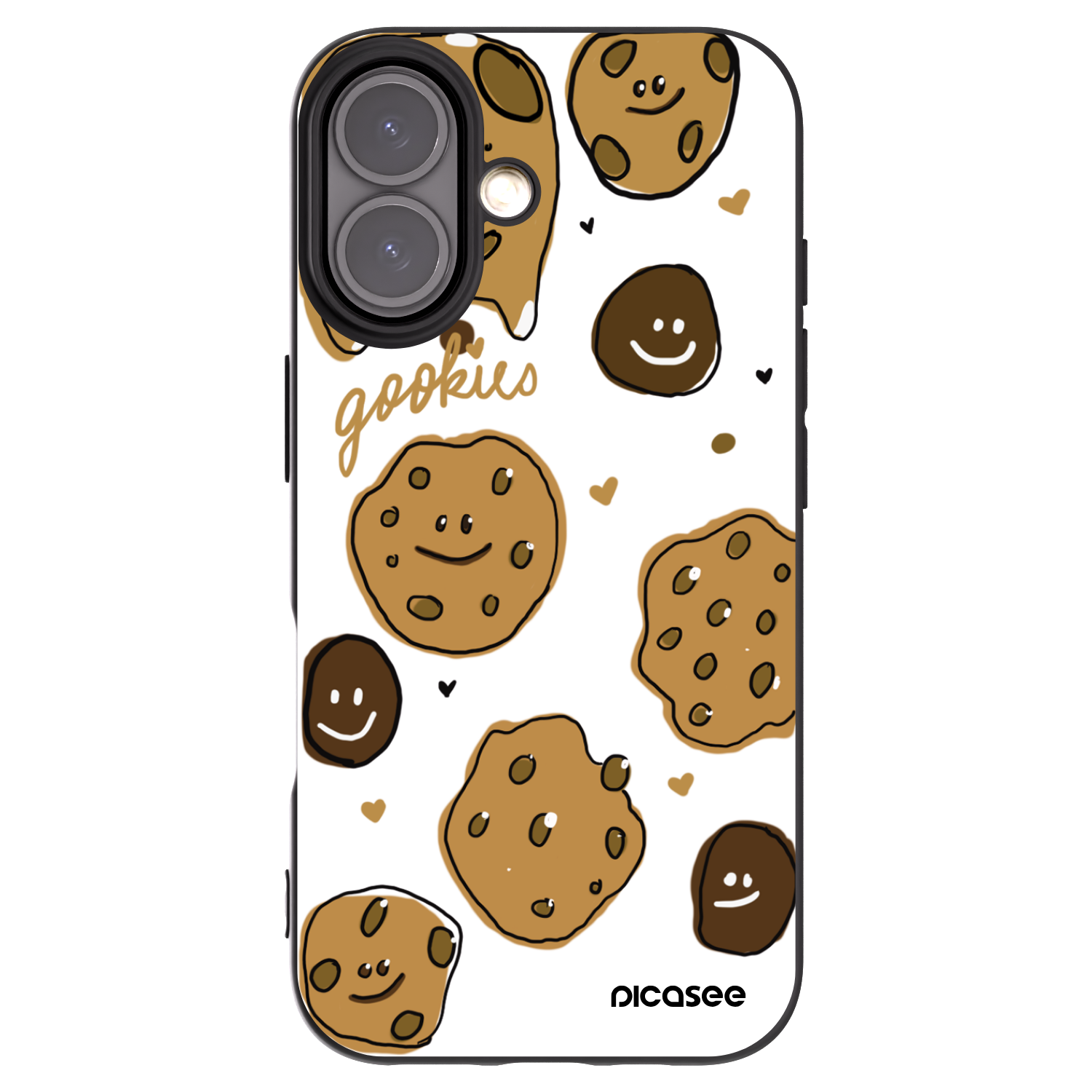 Picasee silikónový čierny obal pre Apple iPhone 16 - Gookies
