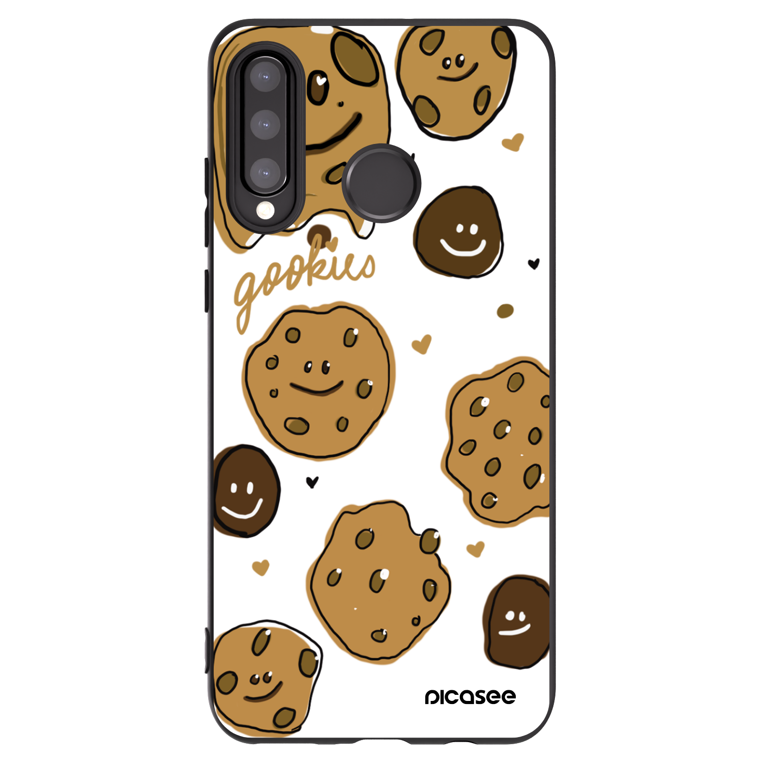 Picasee silikónový čierny obal pre Huawei P30 Lite - Gookies