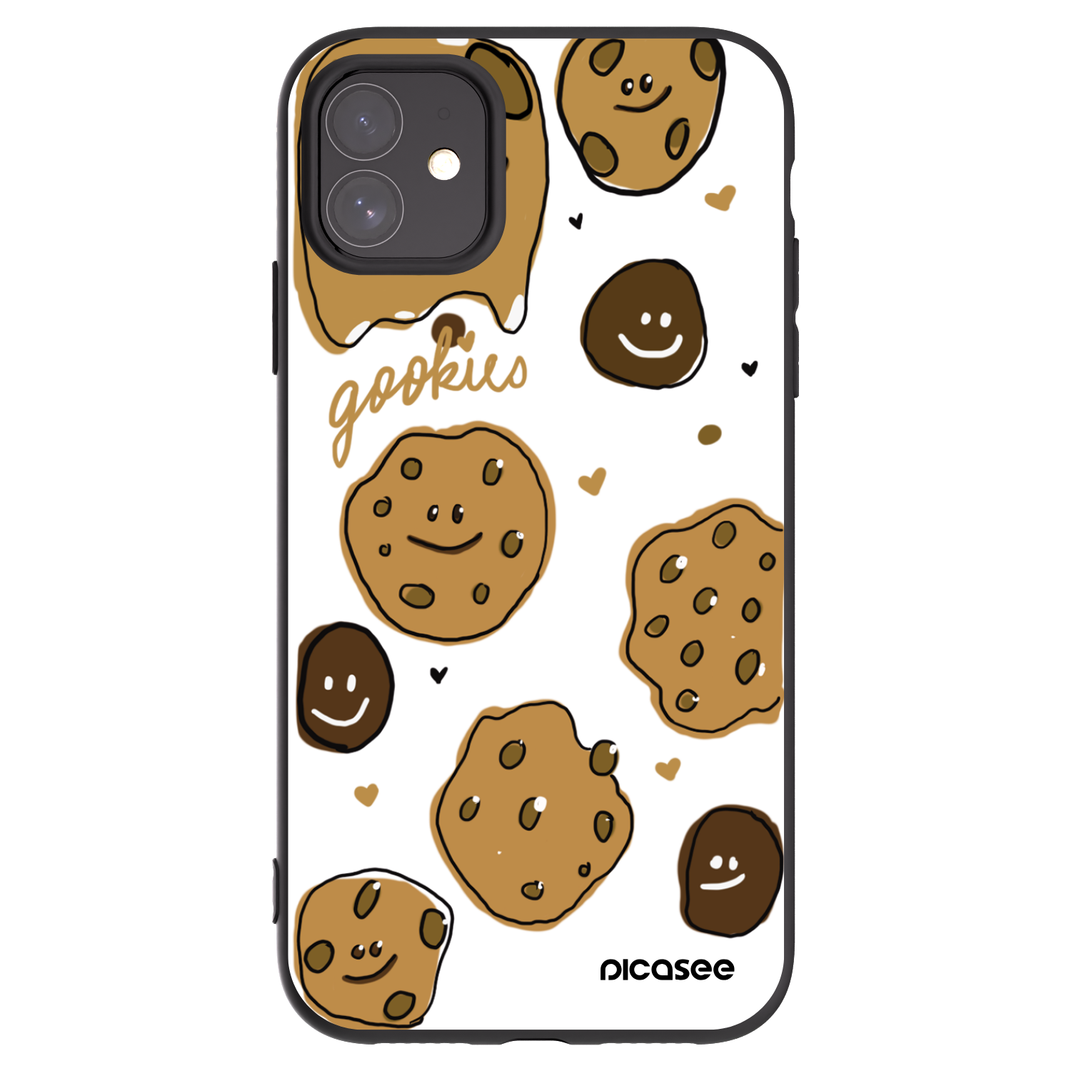 Picasee silikónový čierny obal pre Apple iPhone 11 - Gookies