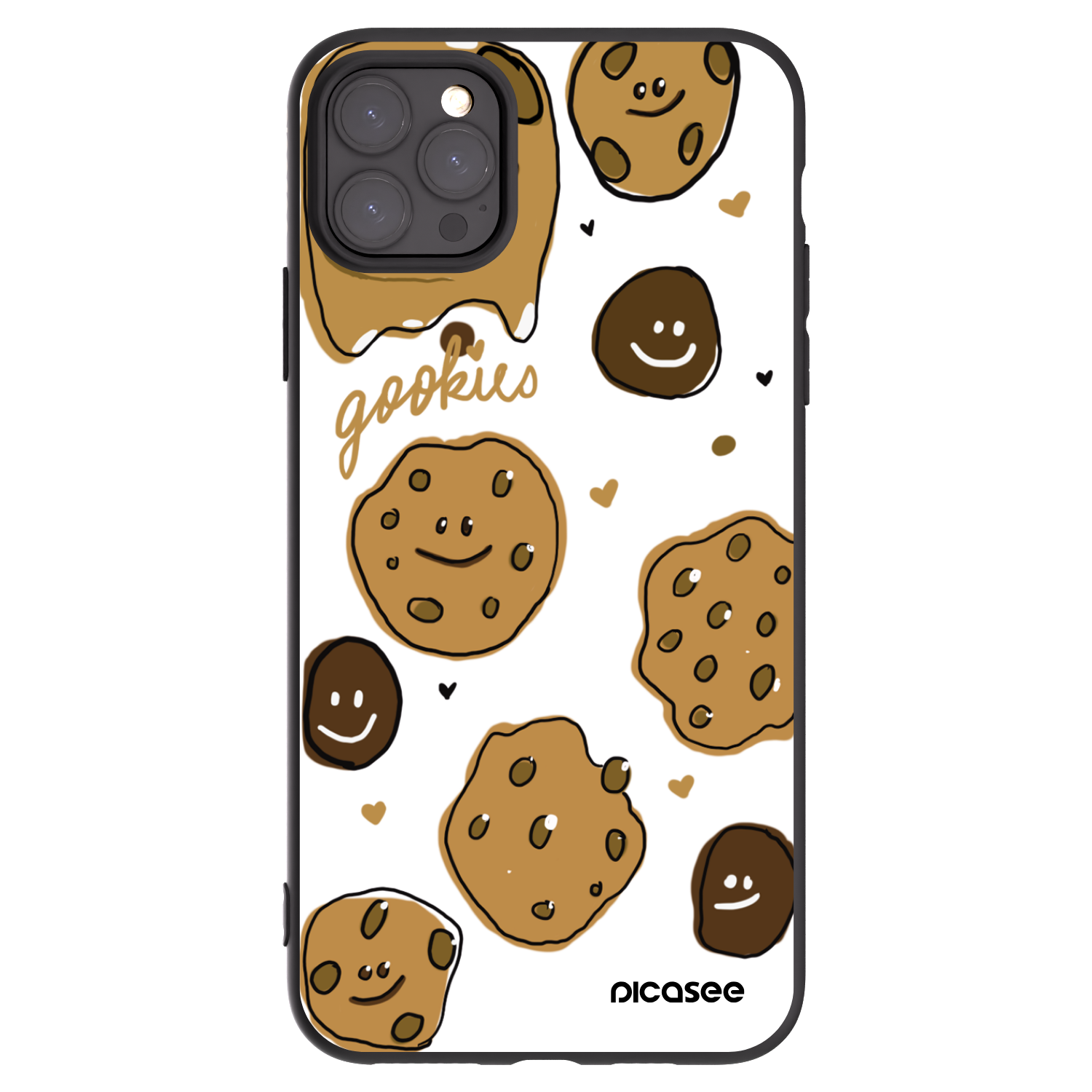 Picasee silikónový čierny obal pre Apple iPhone 11 Pro Max - Gookies