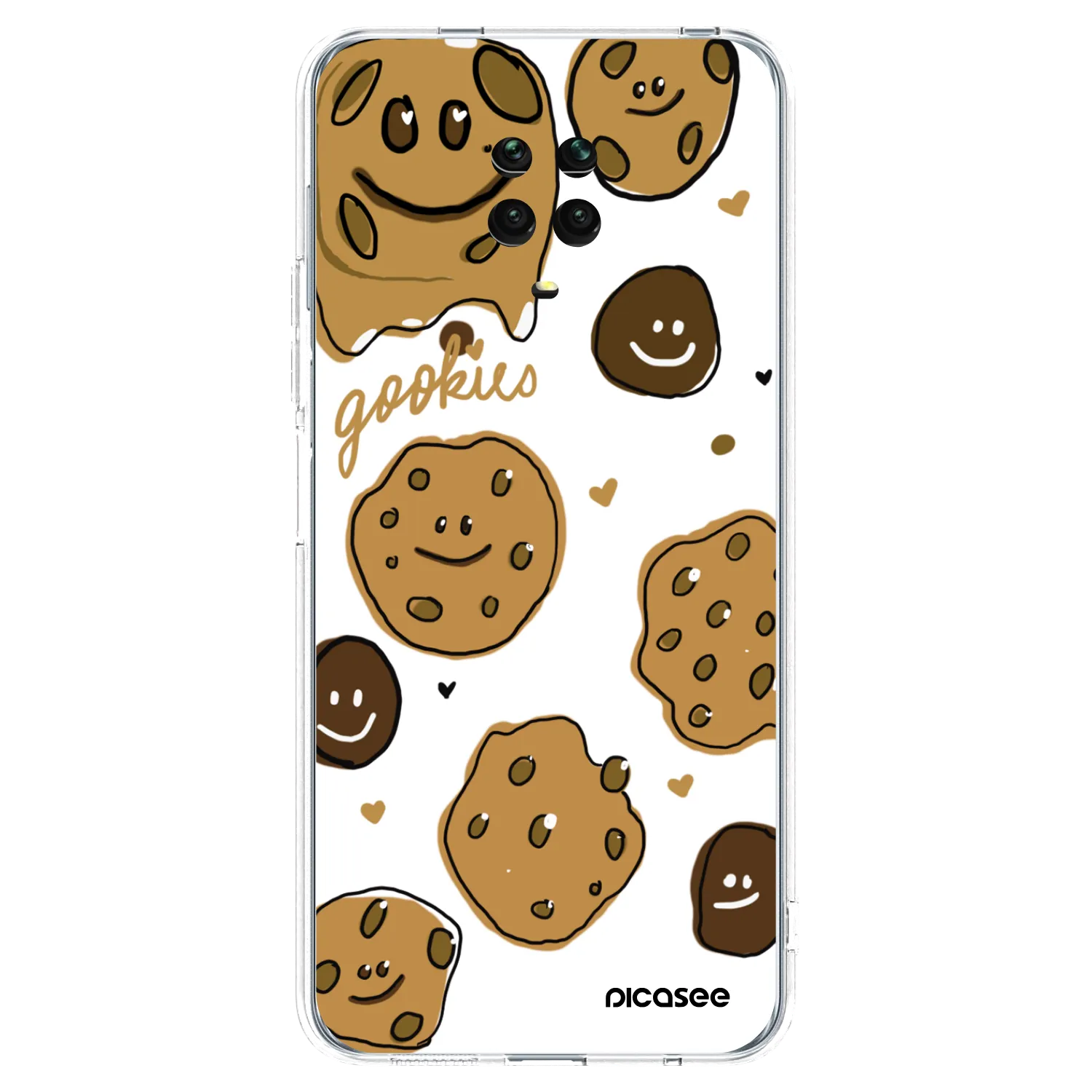 Picasee silikónový prehľadný obal pre Xiaomi Redmi Note 9 Pro - Gookies