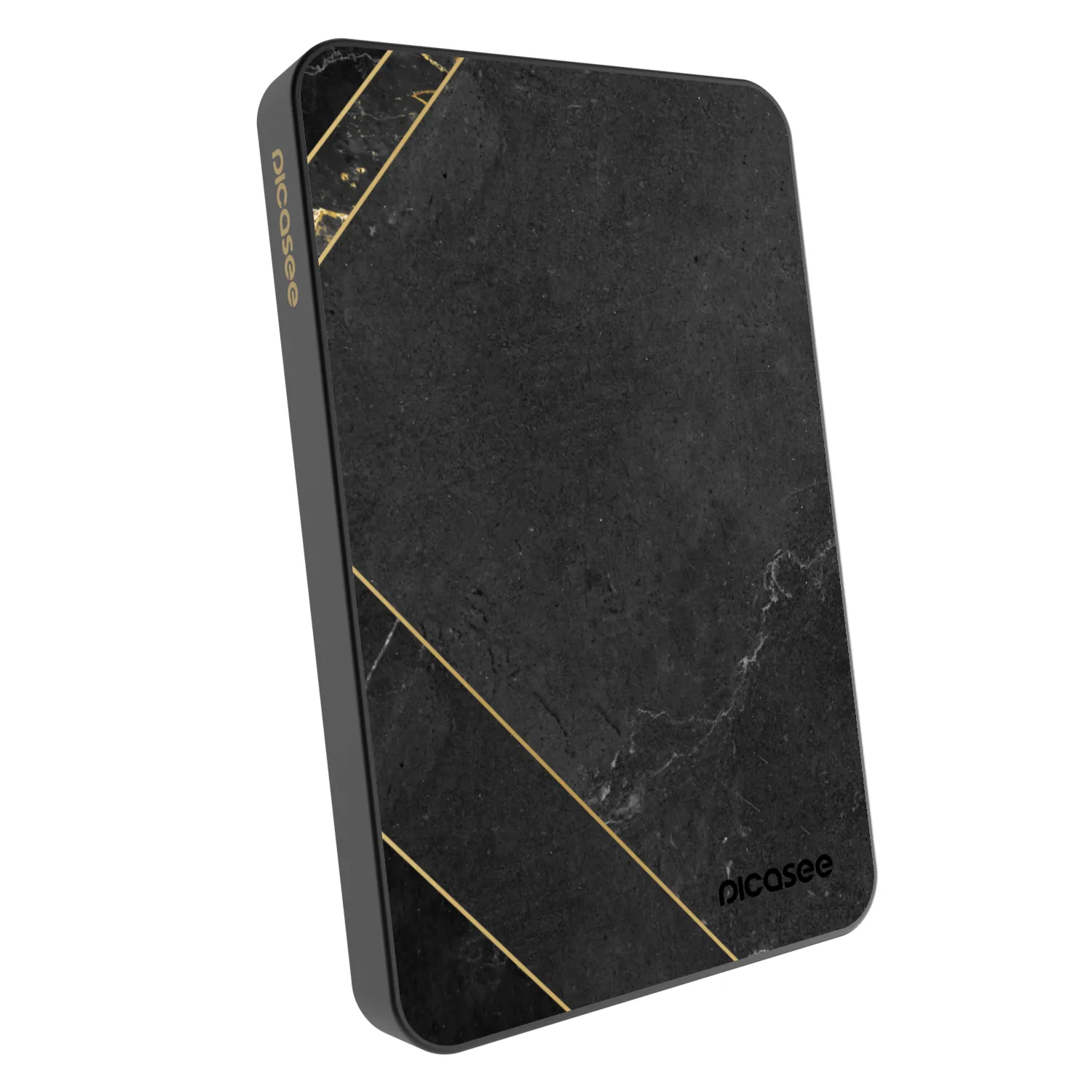 Picasee Powerbanka s MagSafe 5 000 mAh Šedá - Black tile
