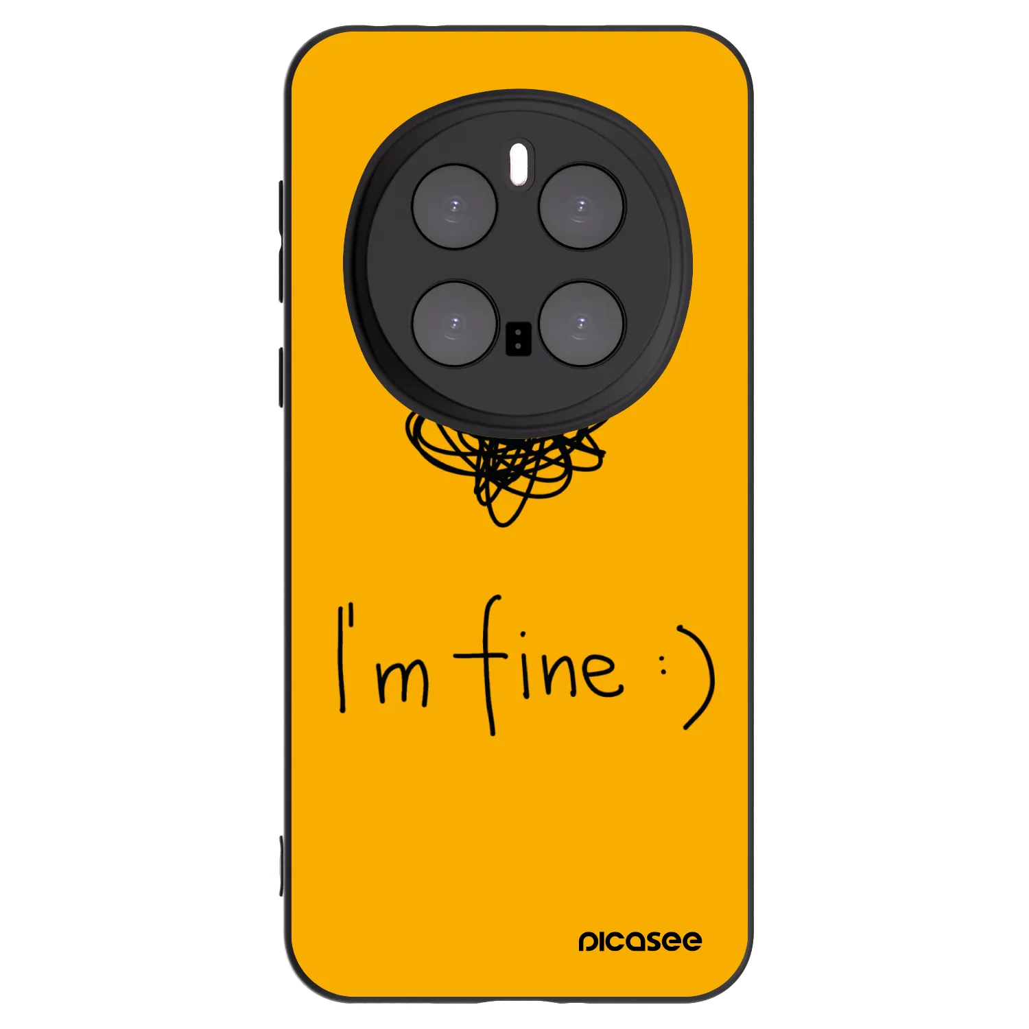 Picasee silikónový čierny obal pre Honor Magic7 Pro 5G - I am fine