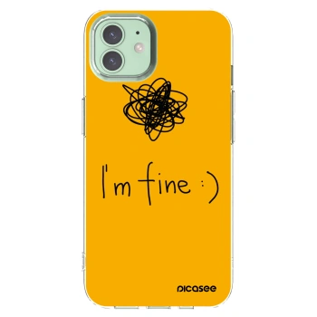 Picasee silikónový prehľadný obal pre Apple iPhone 12 - I am fine