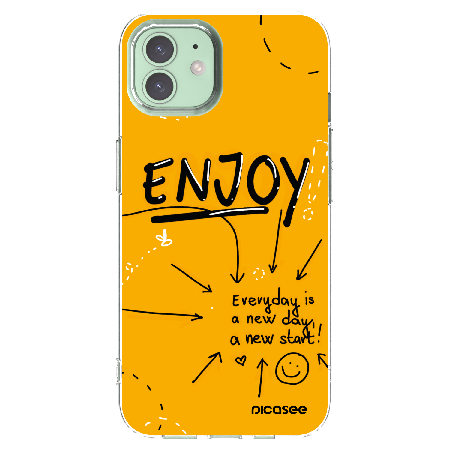 Picasee silikónový prehľadný obal pre Apple iPhone 12 - Enjoy