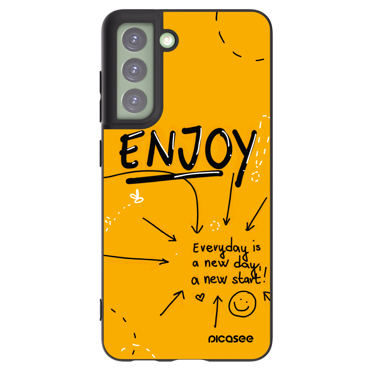 Picasee silikónový čierny obal pre Samsung Galaxy S21 FE 5G - Enjoy