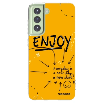 Picasee silikónový prehľadný obal pre Samsung Galaxy S21 FE 5G - Enjoy