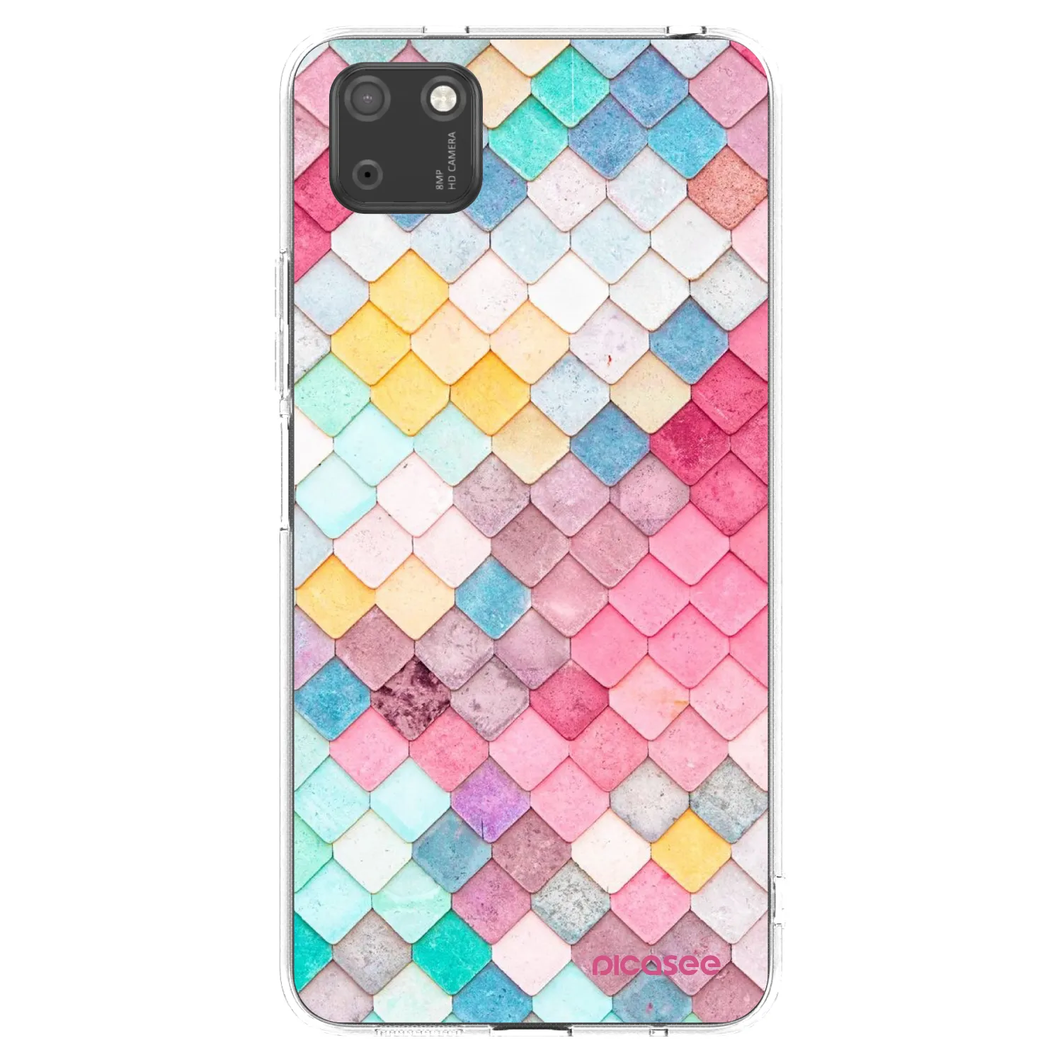 Picasee silikónový prehľadný obal pre Huawei Y5P - Farebná strecha