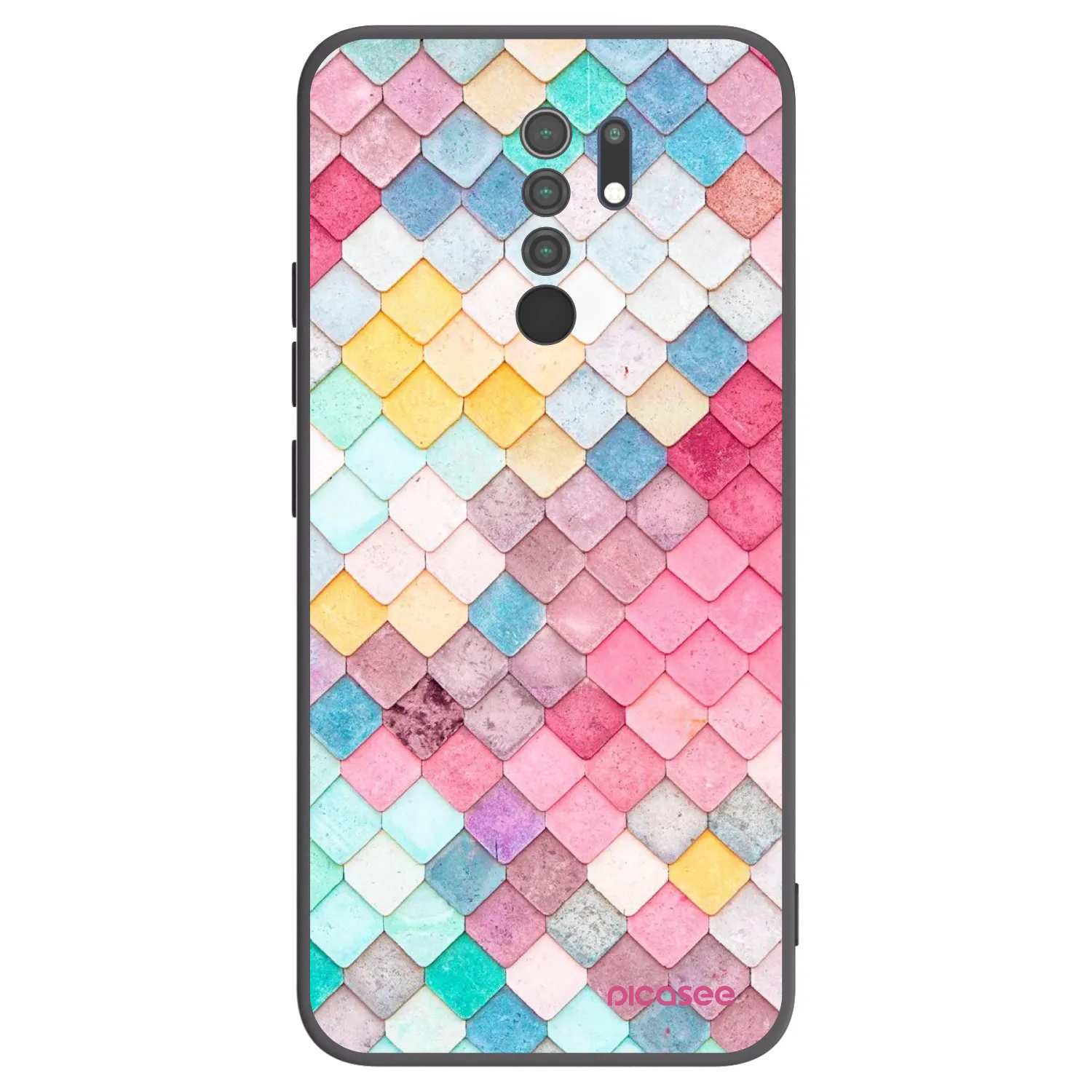 Picasee silikónový čierny obal pre Xiaomi Redmi 9 - Farebná strecha