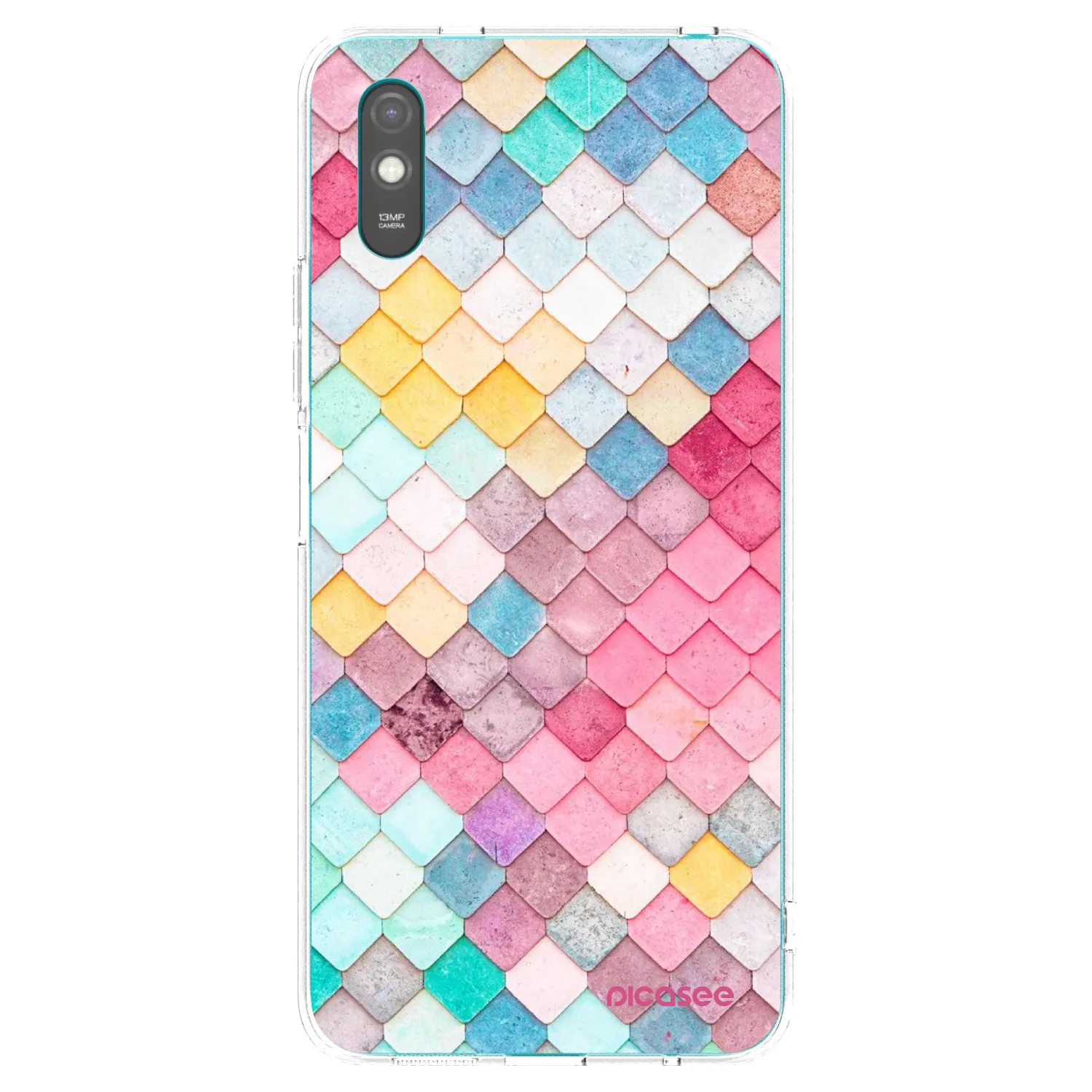 Picasee silikónový prehľadný obal pre Xiaomi Redmi 9A - Farebná strecha
