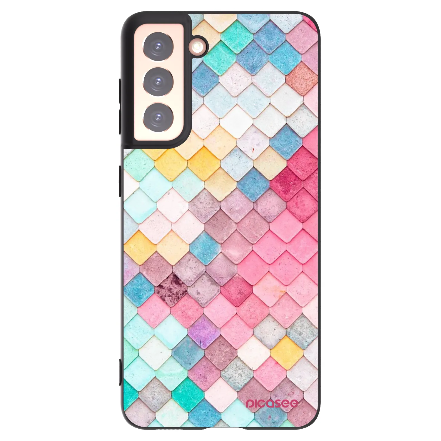 Picasee silikónový čierny obal pre Samsung Galaxy S21 5G G991B - Farebná strecha
