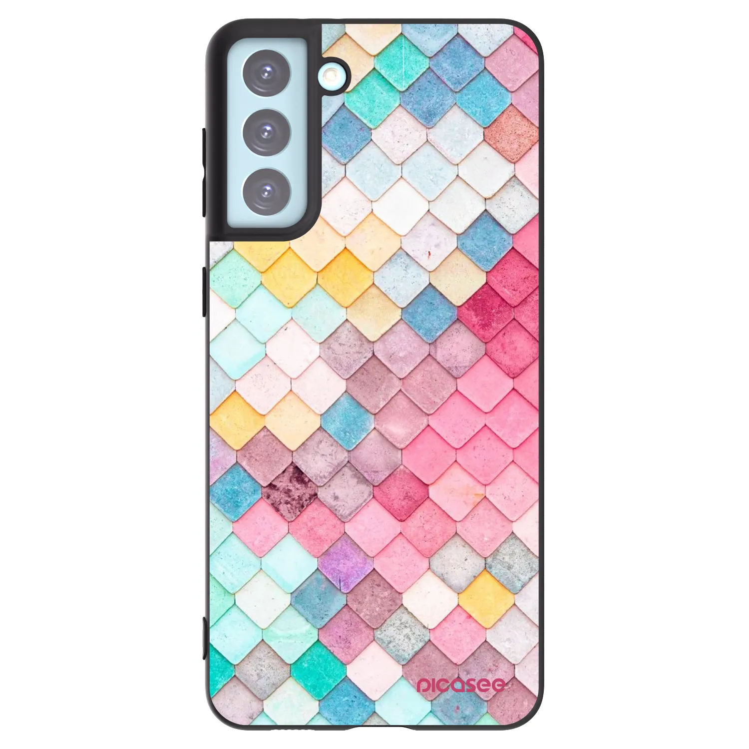 Picasee silikónový čierny obal pre Samsung Galaxy S21+ 5G G996F - Farebná strecha