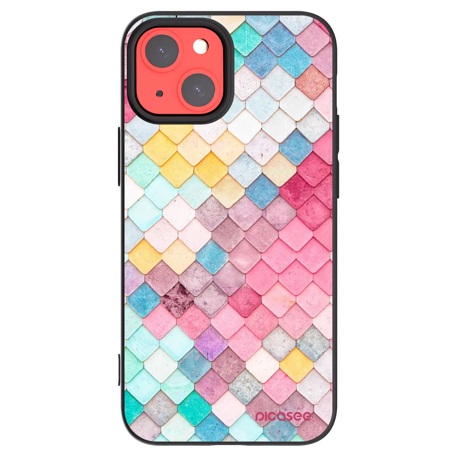 Picasee silikónový čierny obal pre Apple iPhone 13 mini - Farebná strecha
