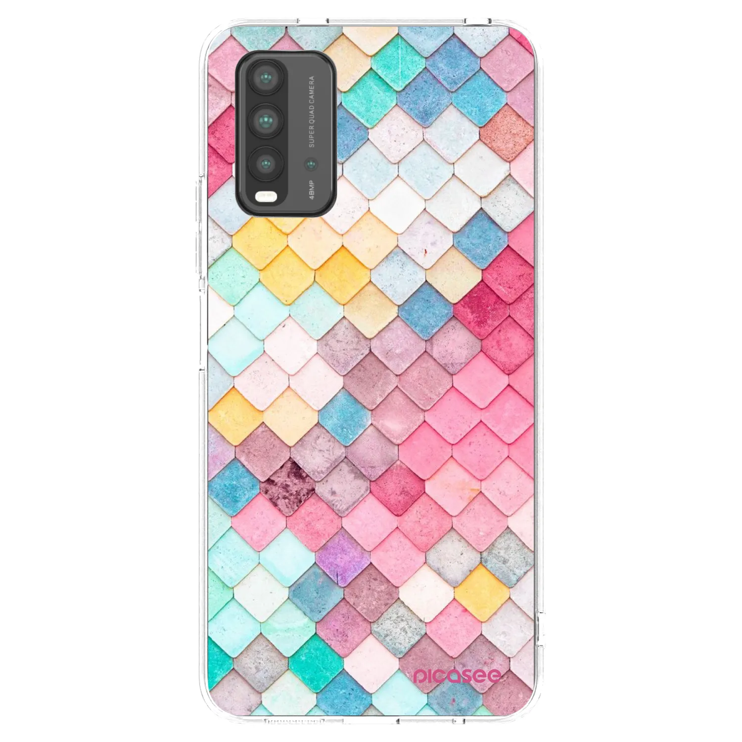 Picasee silikónový čierny obal pre Xiaomi Redmi 9T - Farebná strecha